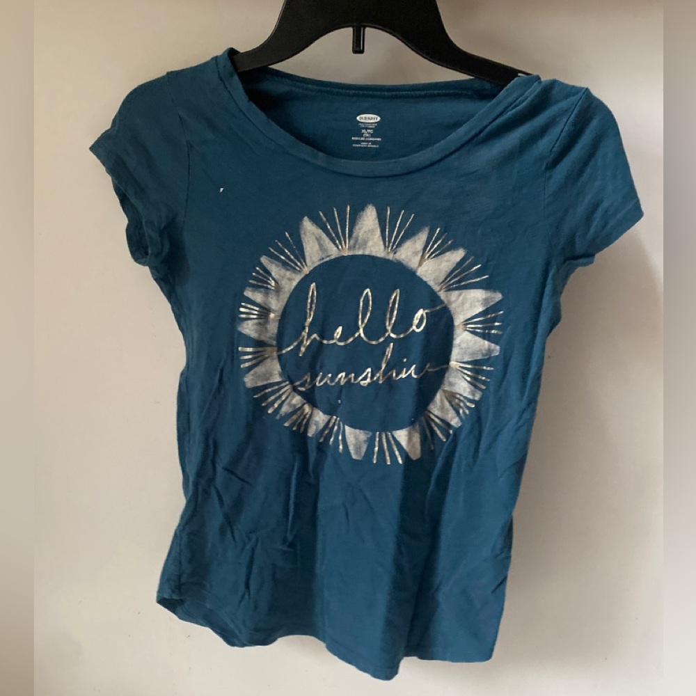Old Navy Dark Blue Girls T Shirt XL/TG 14